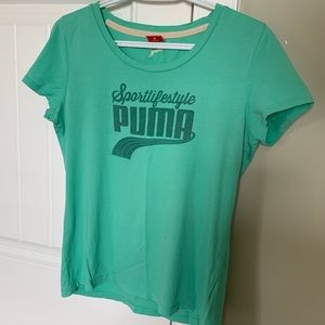 puma sport lifestyle turquoise t-shirt